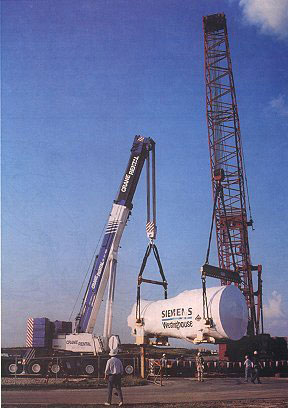 Two-crane lift of turbine